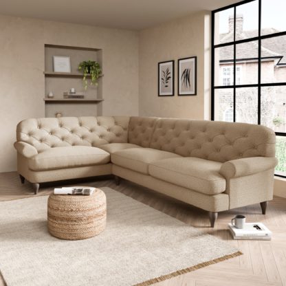 An Image of Canterbury Cosy Marl Left Hand Corner Sofa Cosy Marl Granite