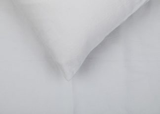 An Image of Heal's Organic Cotton Washed Sateen Grey Duvet Cover Double