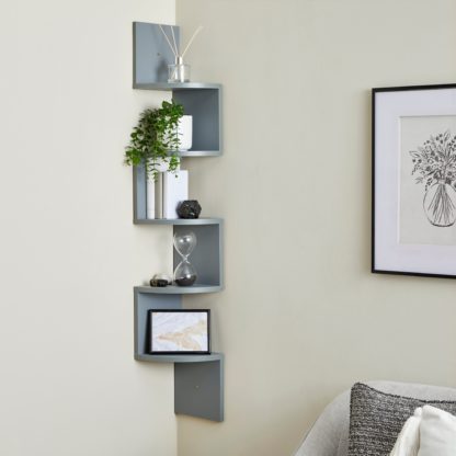 An Image of Corner Shelving Unit White