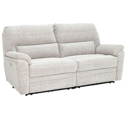 An Image of Teifi Large 2 Seater Recliner Sofa, Caledonian Pebble