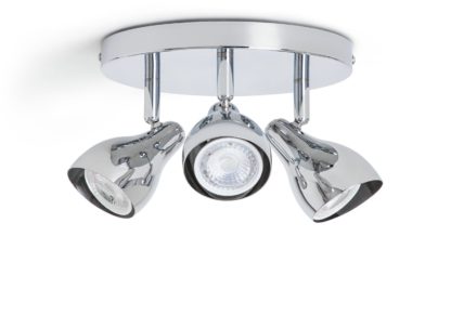 An Image of Argos Home Franklin 3 Light Spotlight - Chrome
