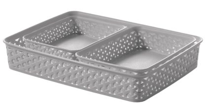 32cd7dc9eb93bdb41b2e790957cb1ef91a35874ee3f1561c93569529e4c33286.jpg An Image of My Style A4/A5/A6 Tray Set - White