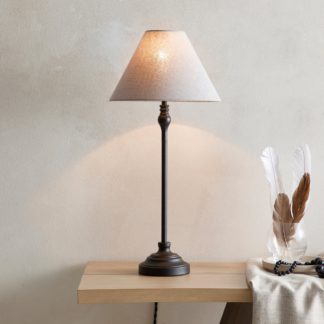 An Image of Dorma Bedford Table Lamp Black Black