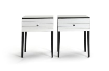 An Image of Habitat Hepburn 2 Bedside Table Set - Black