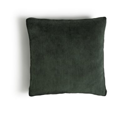 3d4e877bbfe3b01822c7b15322c598525b045840fb831a2ad60f637ae52c34ac.jpg An Image of Habitat Cord Textured Stripe Cushion Forest Green - 43x43cm