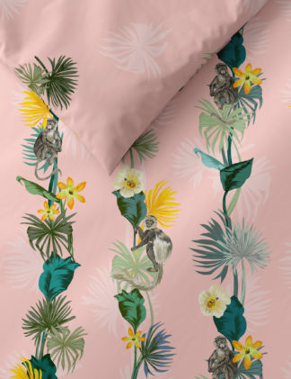 An Image of M&S Cotton Rich Tropical Vine Bedding Set