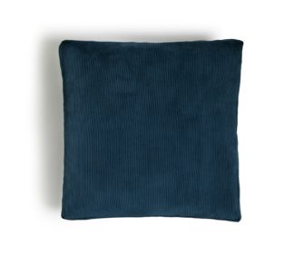 An Image of Habitat Cord Striped Cushion - Navy Blue - 50x50cm