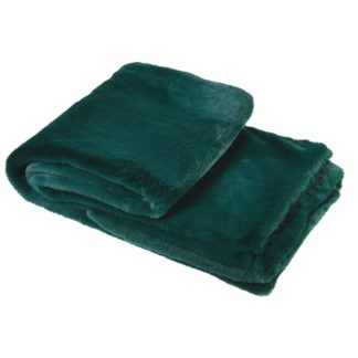 An Image of Faux Fur Throw, Green