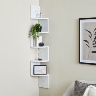 An Image of Corner Shelving Unit White