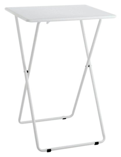 An Image of Habitat Airo Metal Folding Table - White