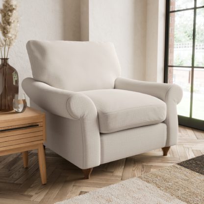 An Image of Salisbury Slub Cotton Armchair Slub Cotton Black