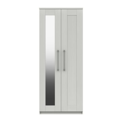 An Image of Ethan 2 Door Mirrored Wardrobe Grey