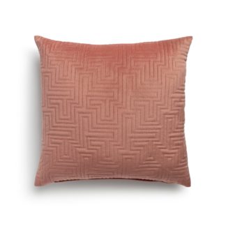 An Image of Habitat Pinsonic Textured Cushion - Dusky Pink - 43x43cm