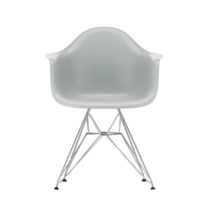 An Image of Vitra Eames DAR Armchair New Height Mustard Basic Dark Powder Base