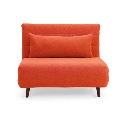 An Image of Oliver Chair Bed - Orange Orange