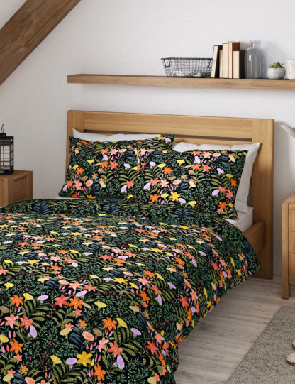 An Image of M&S Pure Cotton Floral Bedding Set