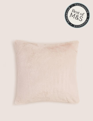 An Image of M&S Supersoft Faux Fur Cushion