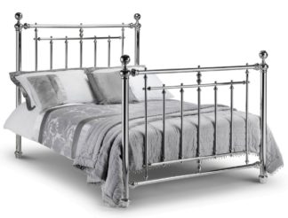 An Image of Empress Chrome Finish Metal Bed Frame - 4ft6 Double