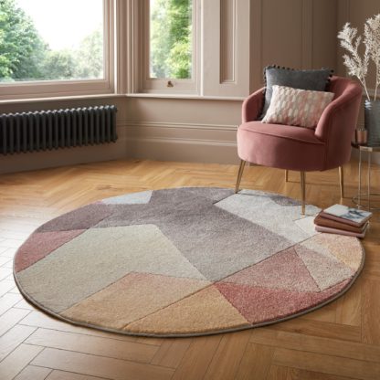 An Image of Remy Rug Pink, Beige and Grey