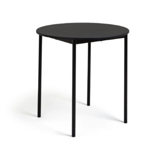 An Image of Habitat Stella Metal 2 Seater Dining Table - Black