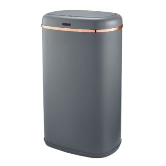 An Image of Tower 58 Liter Carbon Steel Cavaletto Sensor Bin - Grey