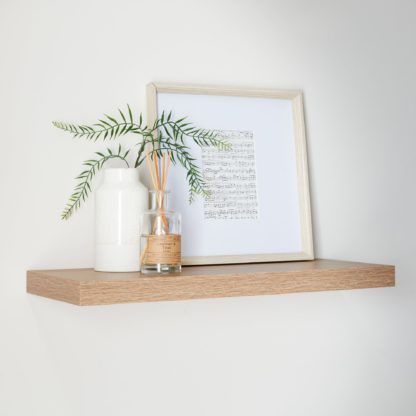 An Image of Oak Floating Shelf Oak (Brown)