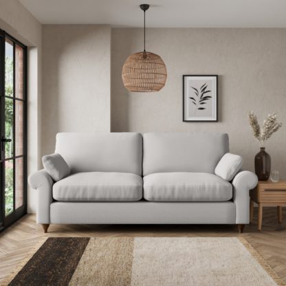 An Image of Salisbury Textured Weave 3 Seater Sofa Textured Weave Graphite