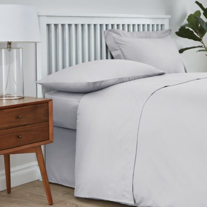 6018fc2787e3524d246a9153b3e0cb582e162cb83491d032345c7211665fd440.jpg An Image of Hotel Cool and Fresh Tencel Flat Sheet Silver