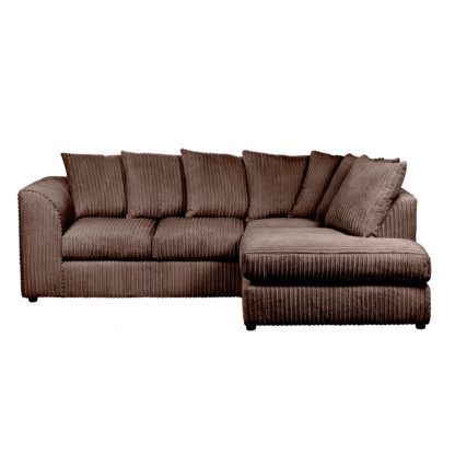 An Image of Blake Jumbo Cord Right Hand Corner Sofa Black