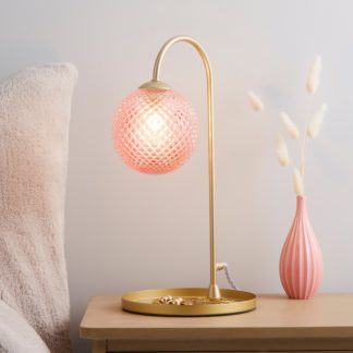 An Image of Elodie Trinket Tray Table Lamp Gold
