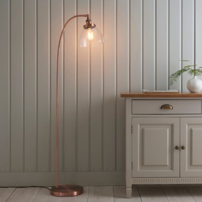 An Image of Vogue Tobermory 1 Light Floor Lamp Copper