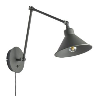 An Image of Habitat Loft Industrial Wall Light - Grey