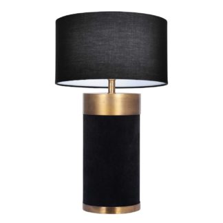 An Image of Black Velvet Table Lamp