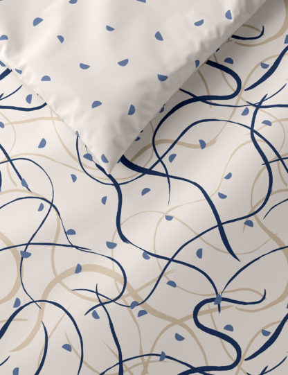 An Image of M&S Pure Cotton Drawn Lines Bedding Set