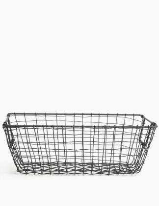 An Image of M&S Wire Rectangular Storage Basket