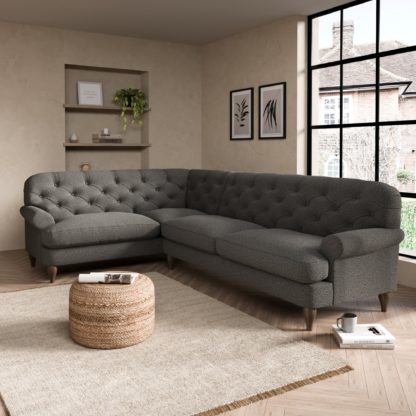 An Image of Canterbury Cosy Marl Left Hand Corner Sofa Cosy Marl Granite