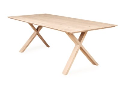 An Image of Heal's Oslo Table 220x100cm White Oiled Oak Chamfered Edge Not Filled