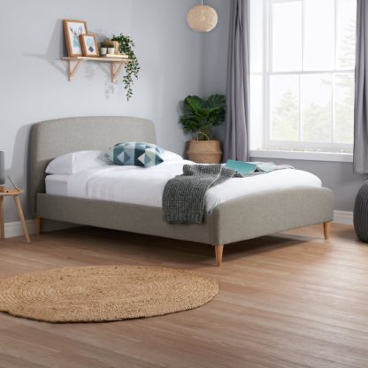 726270fda1026463f73b2d84efd255e7c0e8d3589ffa38727da1019242a69db5.jpg An Image of Quebec Fabric Bed Frame Grey