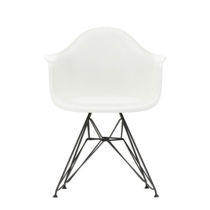 An Image of Vitra Eames DAR Armchair New Height Mustard Basic Dark Powder Base