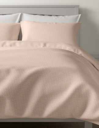 An Image of M&S Pure Cotton Waffle Bedding Set