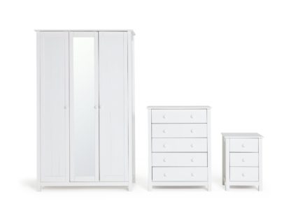 An Image of Argos Home Scandinavia 3 Piece 3 Door Wardrobe Set - White