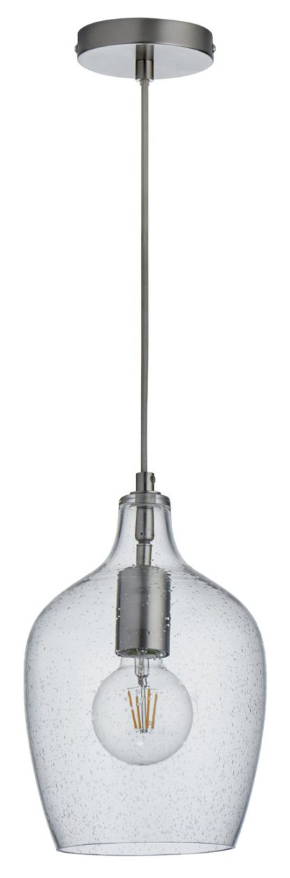 An Image of Habitat Abas Bubble Glass Pendant Shade - Chrome