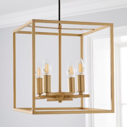 An Image of Madrid 4 Light Ceiling Fitting Gold