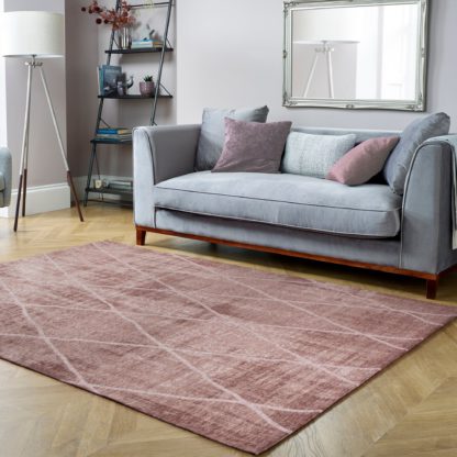 An Image of 5A Fifth Avenue Sheer Diamond Geometric Rug 5a Sheer Diamond Berry