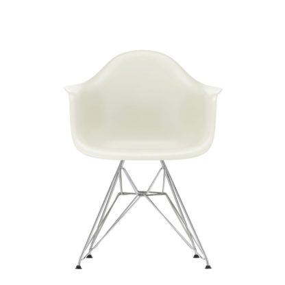 An Image of Vitra Eames DAR Armchair New Height Mustard Basic Dark Powder Base