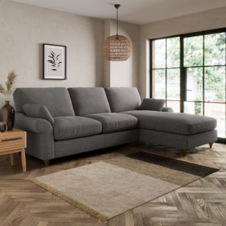 An Image of Salisbury Textured Weave Right Hand Corner Sofa Textured Weave Graphite