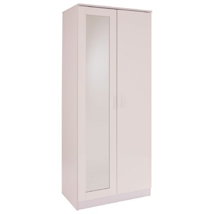 An Image of Ottawa 2 Door Mirrored Wardrobe Black