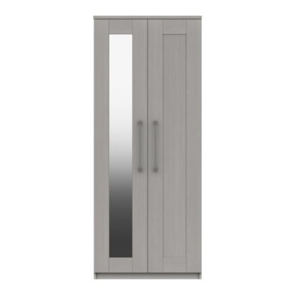 An Image of Ethan 2 Door Mirrored Wardrobe Grey