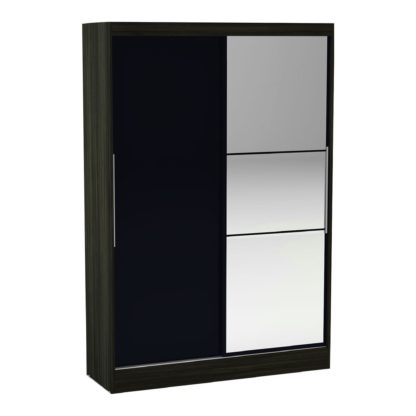 834bf5be9cc98400e5fb2bf63b61fa674ef54b7f16717a639a11a3bff185ab48.jpg An Image of Lynx 2 Door Sliding Mirrored Wardrobe Grey