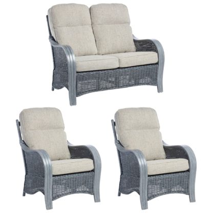 An Image of Turin Grey 3 Seater Suite